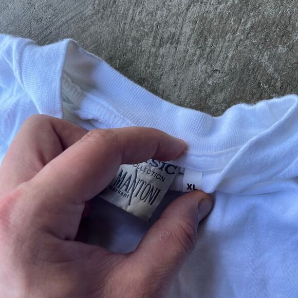 VINTAGE STELLA BEER PROMO EGYPTIAN SAGER SHIRT MENS XL WHITE 90S - Picture 4 of 5